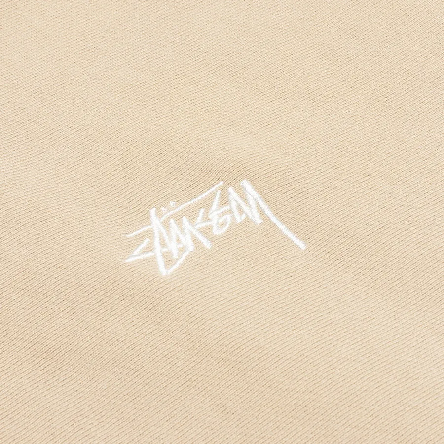 STUSSY Stock Logo Hoodie Beige