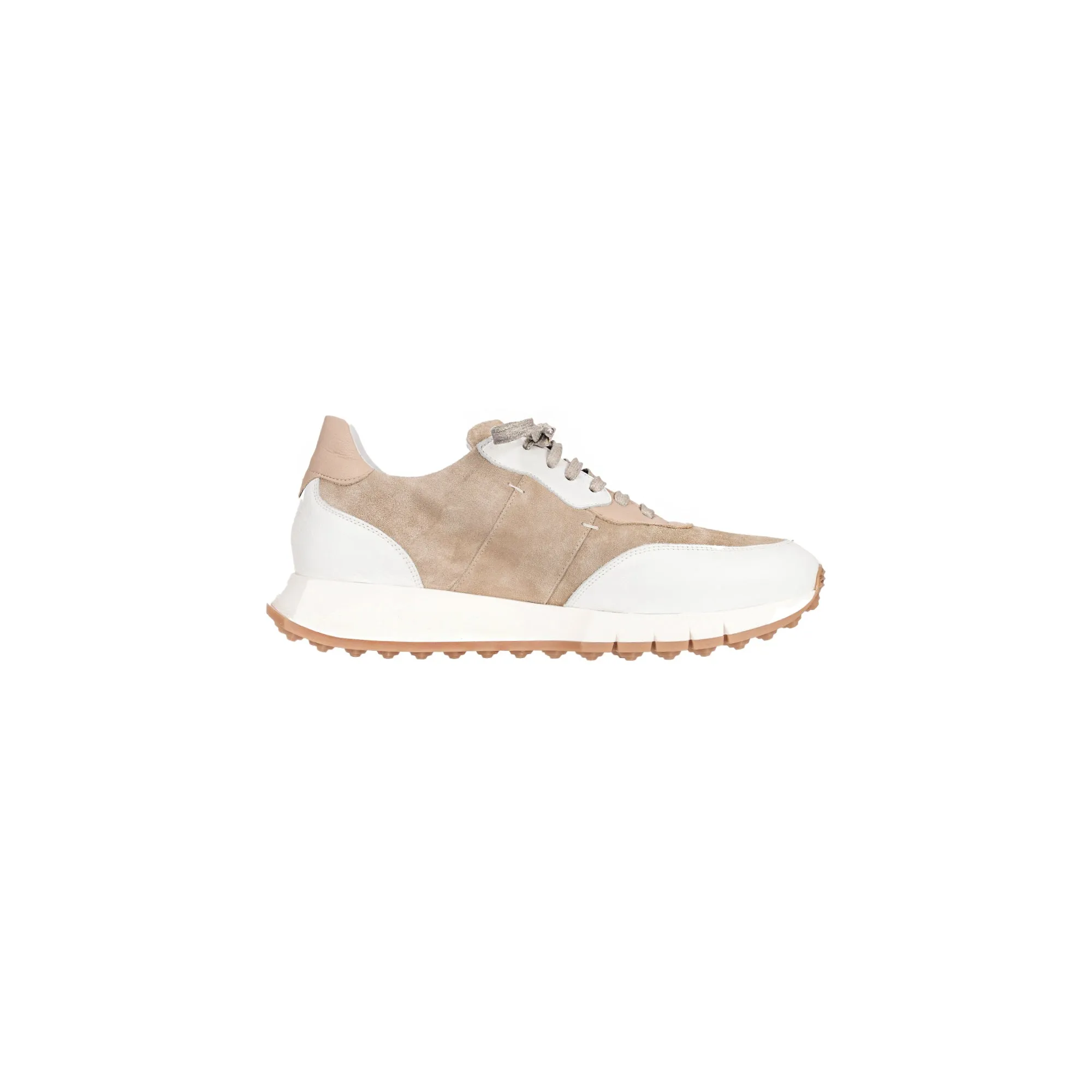 Suede Leather Man Sneaker Beige