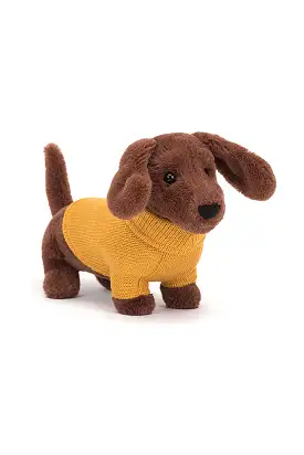 Sweater Sausage Dog Yellow