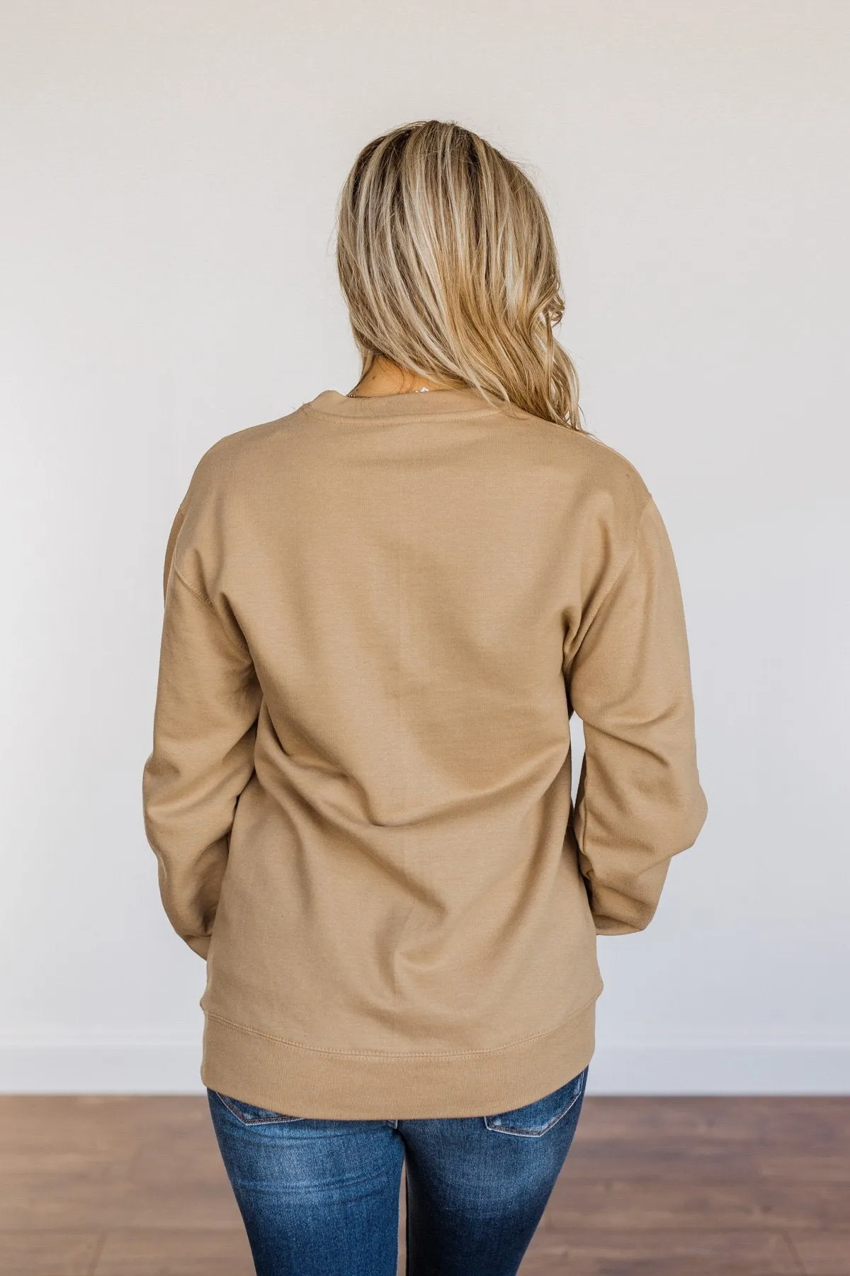 Sweater Weather Crewneck Pullover- Khaki