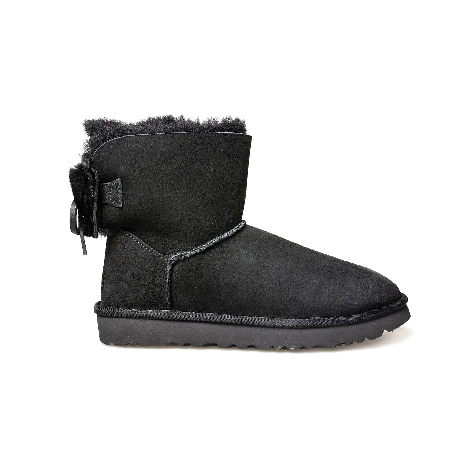 UGG Classic Double Bow Mini Black Boots - Women's