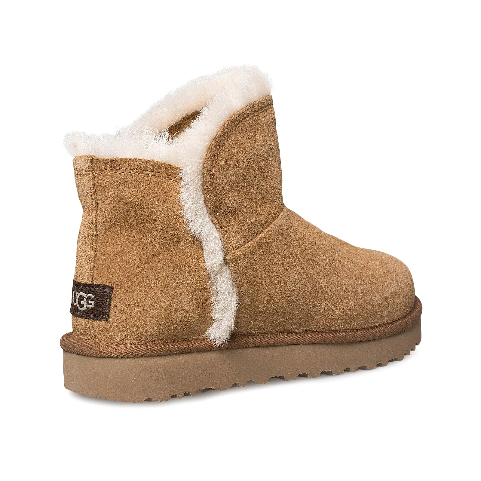 UGG Classic Mini Fluff High Low Chestnut Boots - Women's