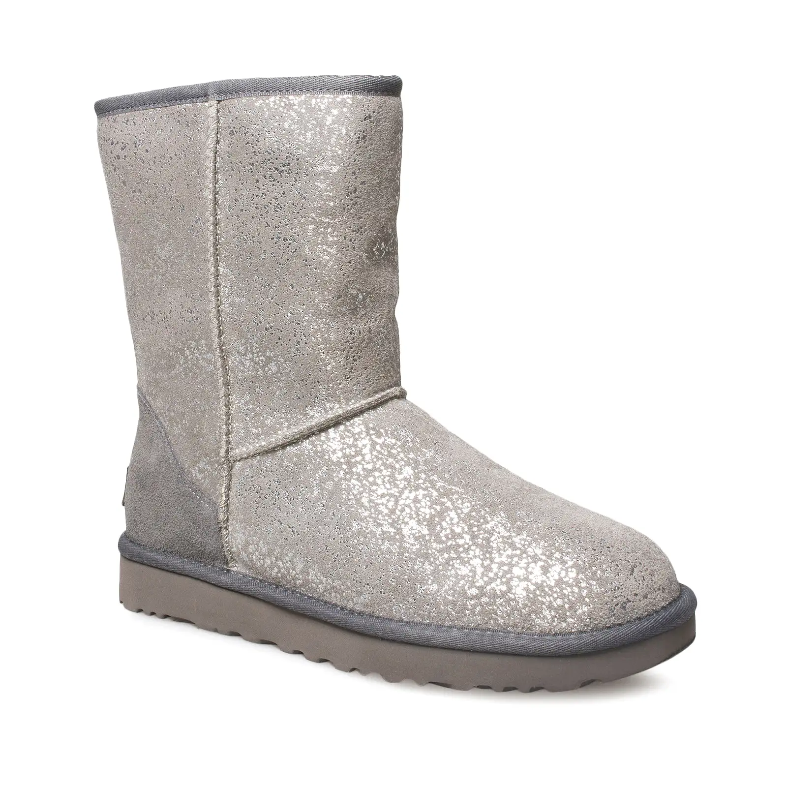 UGG Classic Short Foil Glam Grey Boots - Women's