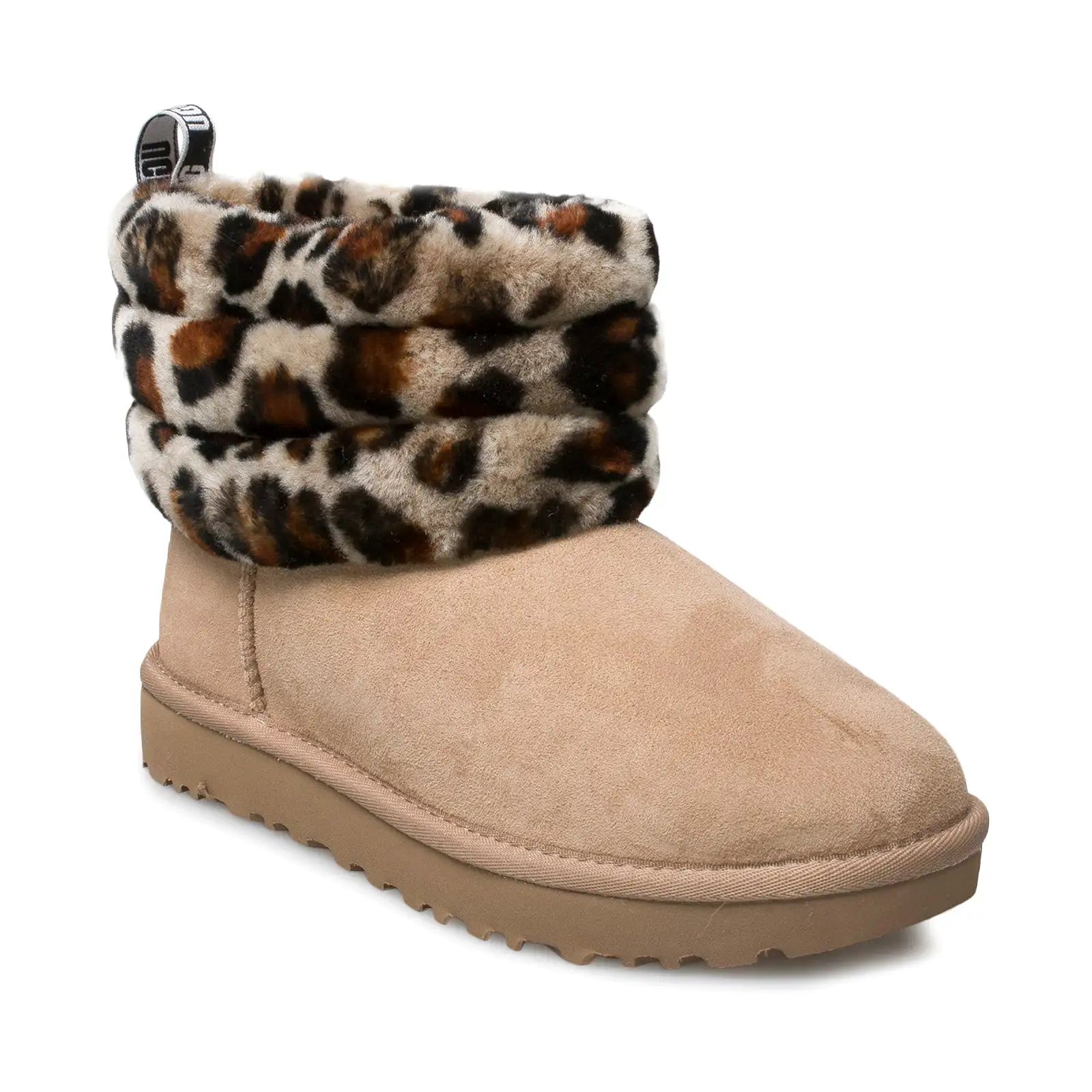 UGG Fluff Mini Quilted Leopard Amphora Boots - Women's