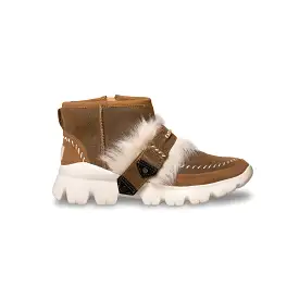 UGG Fluff Punk Ankle Chestnut Boots - Women's