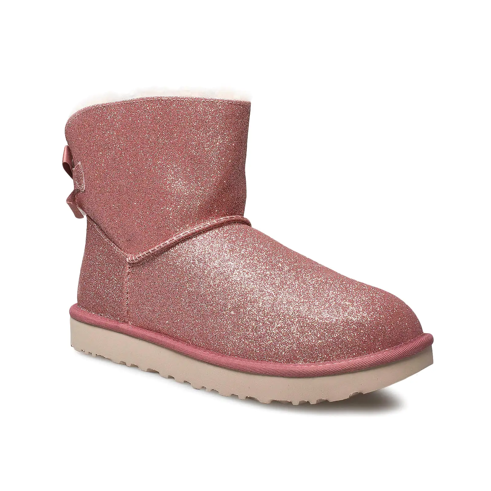 UGG Mini Bailey Bow Sparkle Pink Boots - Women's