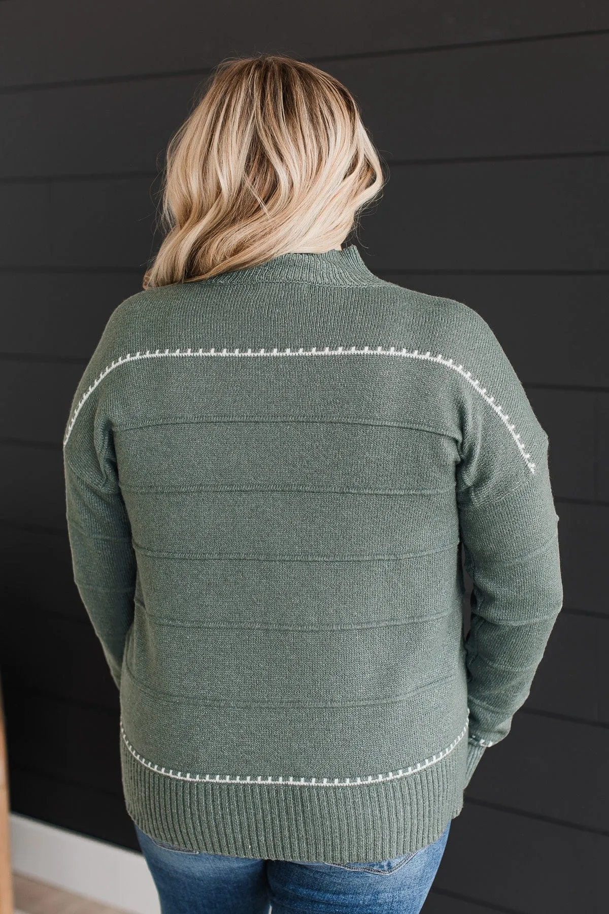 Unlimited Love Knit Sweater- Olive