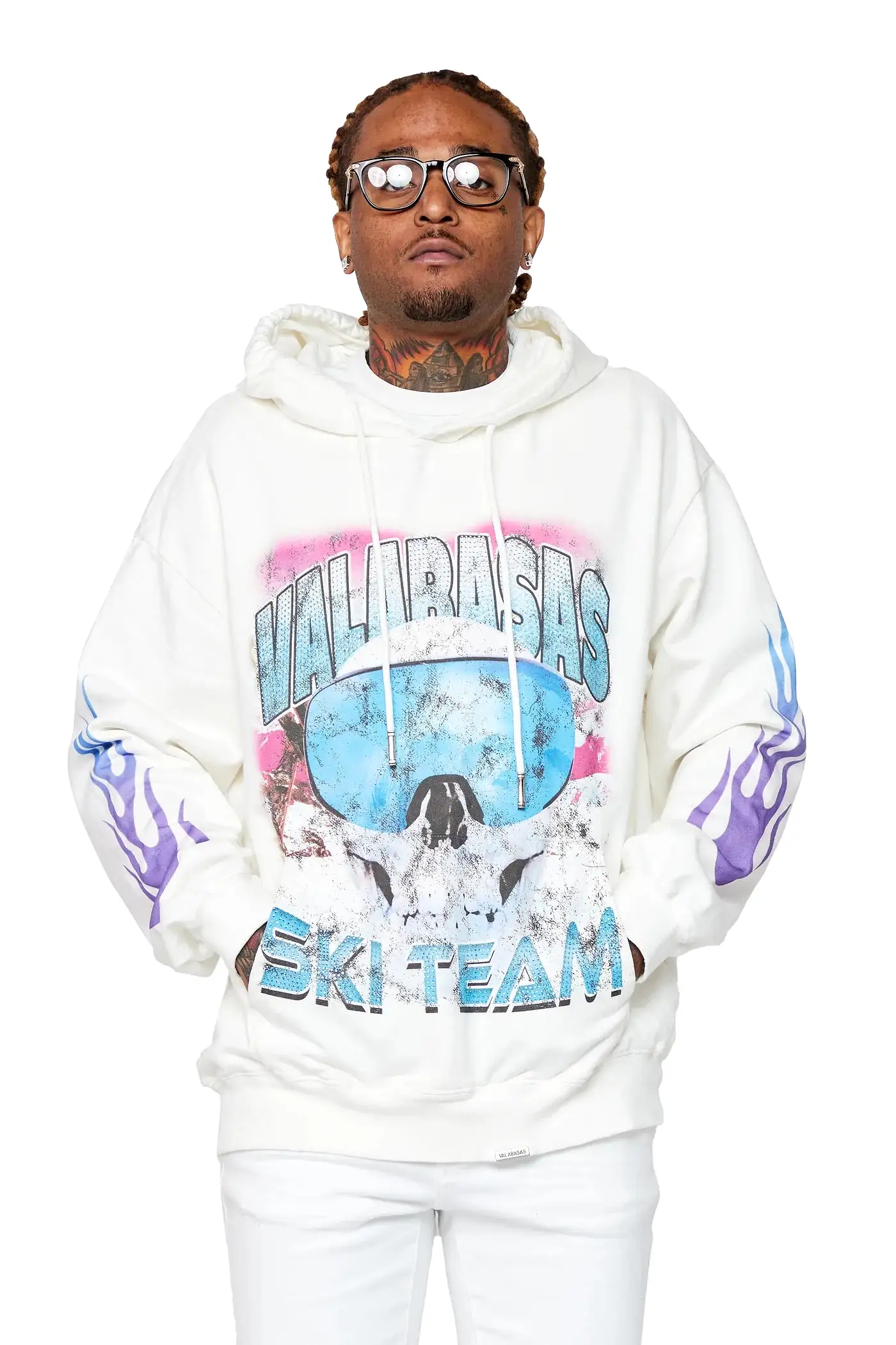 Valabasas “Ski Team” White Hoodie