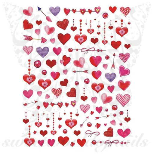 Valentine's Day Nail Art Heart Nail Stickers