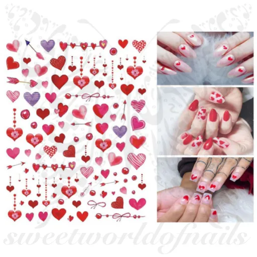 Valentine's Day Nail Art Heart Nail Stickers