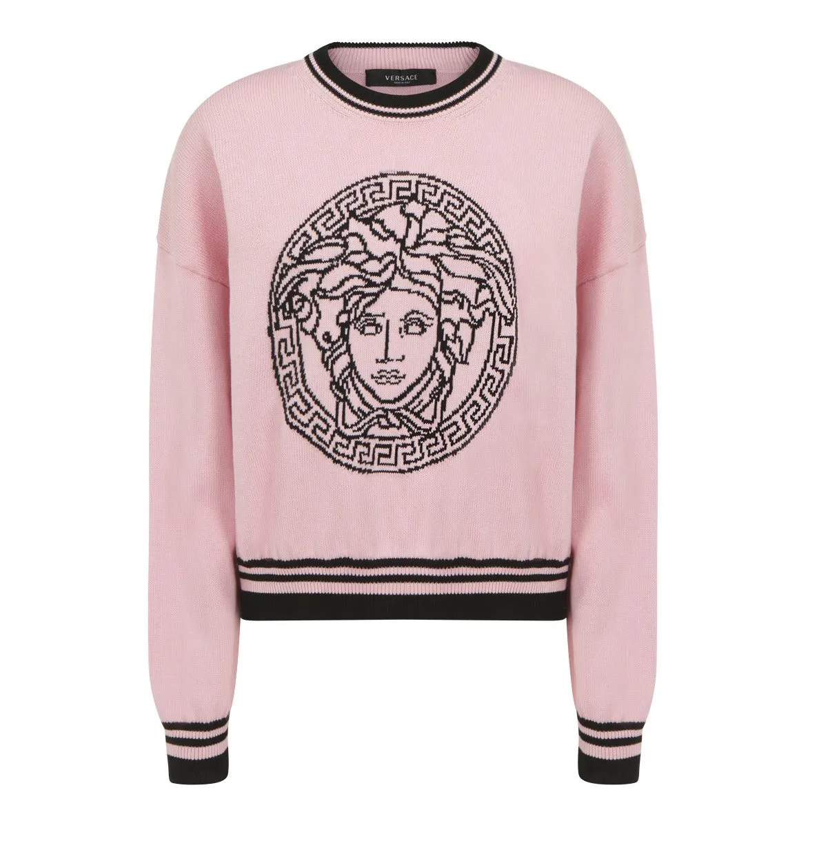 Versace Medusa Intarsia Crewneck Sweater