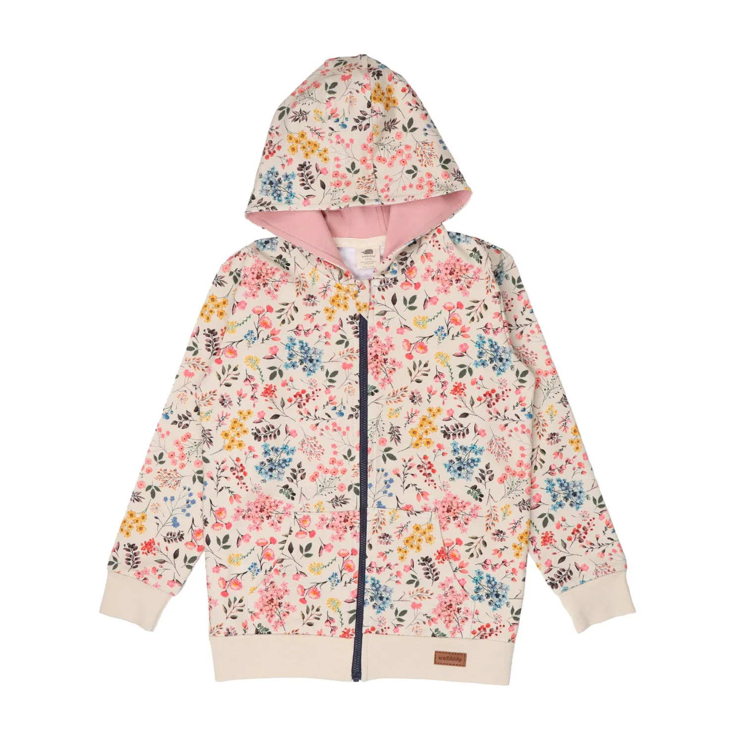 Walkiddy Mini Flowers Zip Hoodie