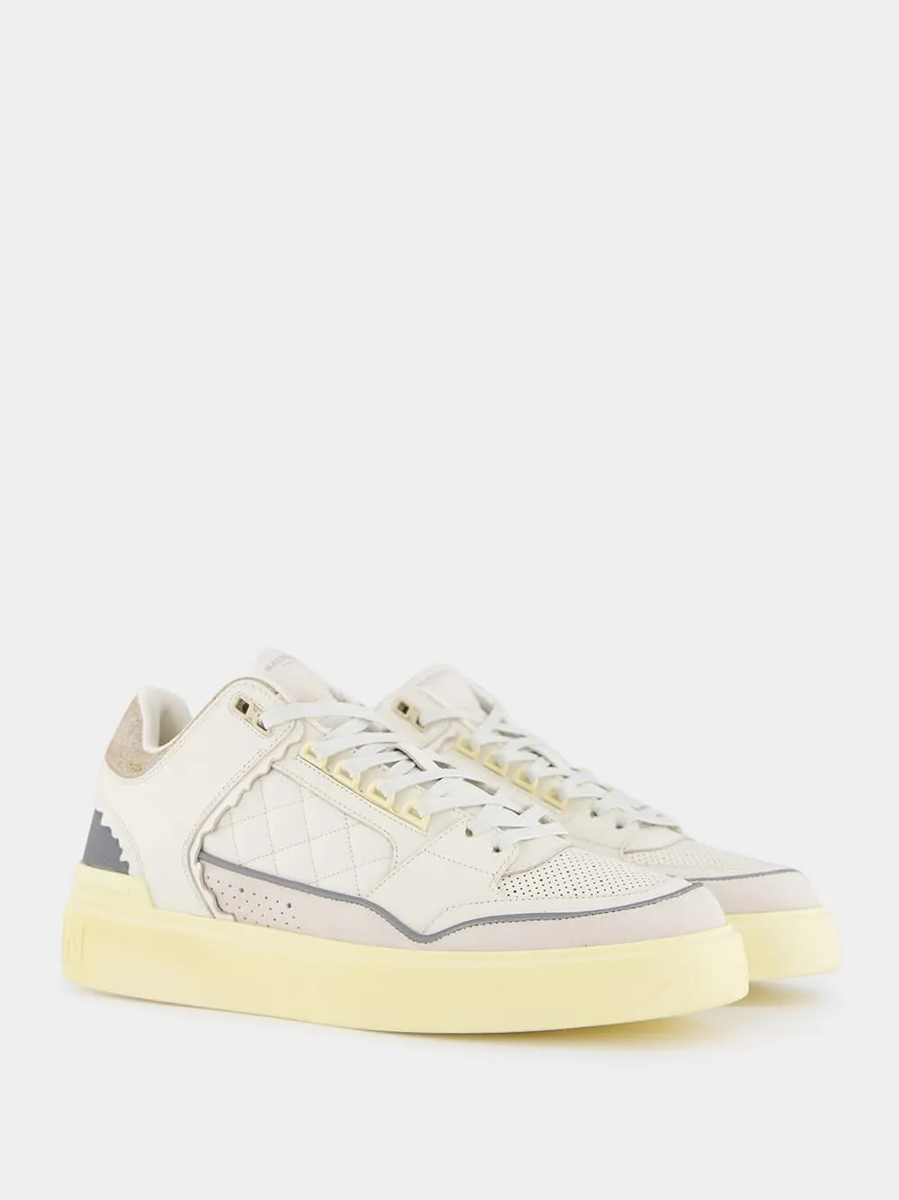 White B-Court Low Top Sneakers