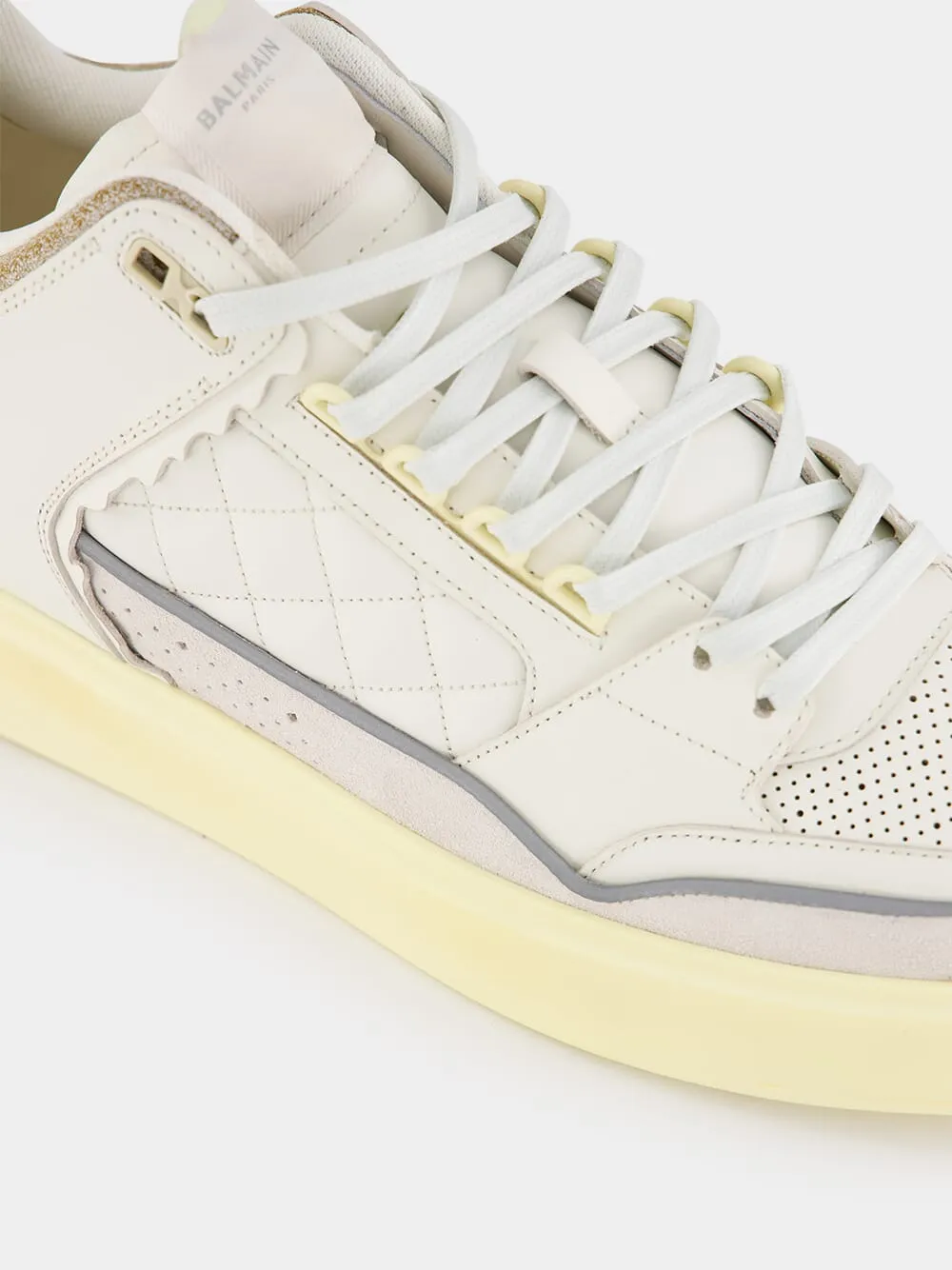 White B-Court Low Top Sneakers