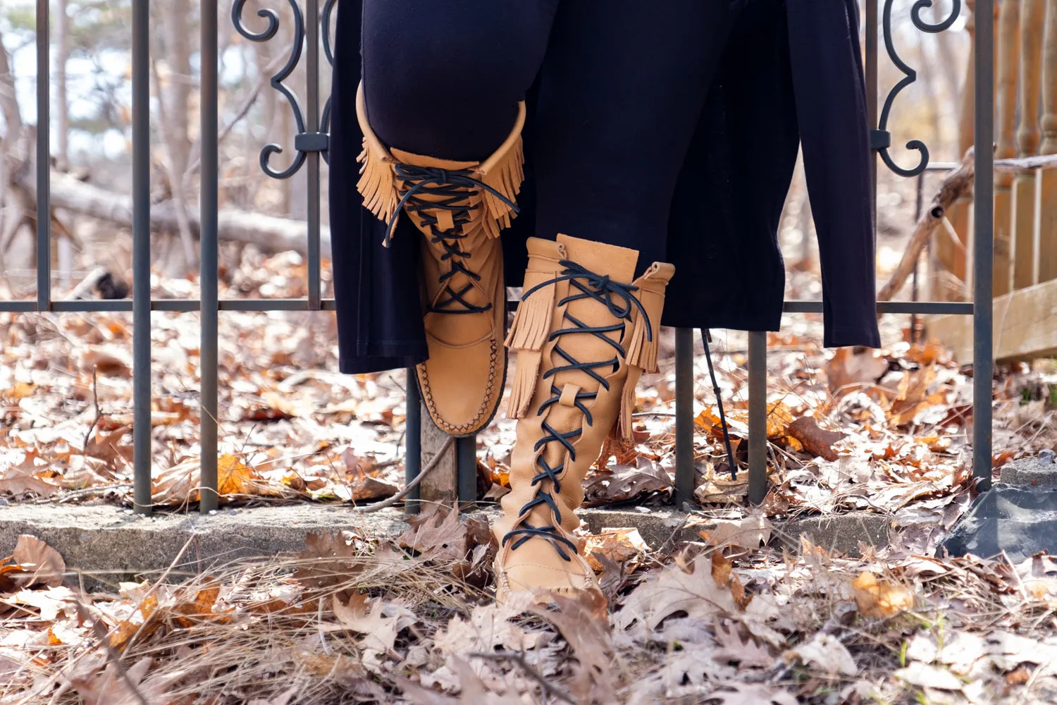 Women’s 15” Moose Hide Fringed Mukluks Boots