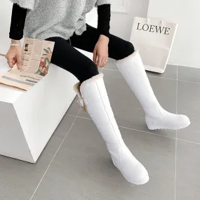 Women's Sexy Winter Warm Slim Thick Sole Knee High Platform Boots