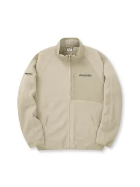 Woven Hybrid Fleece Jacket Beige