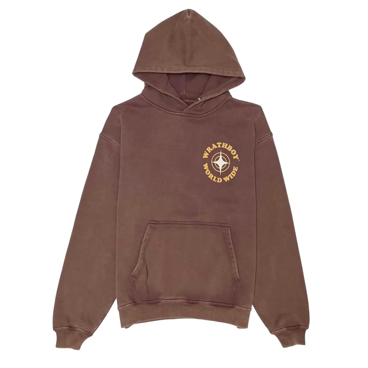 Wrathboy Too High Retro Brown Hoodie