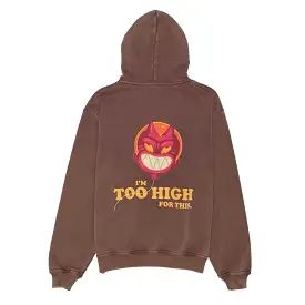 Wrathboy Too High Retro Brown Hoodie