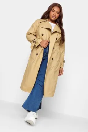 YOURS Curve Beige Brown Trench Coat